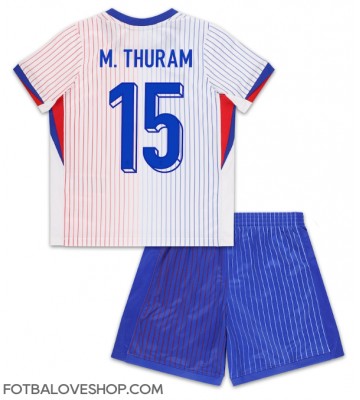 Francie Marcus Thuram #15 Dětské Venkovní Dres ME 2024 Krátký Rukáv (+ trenýrky)